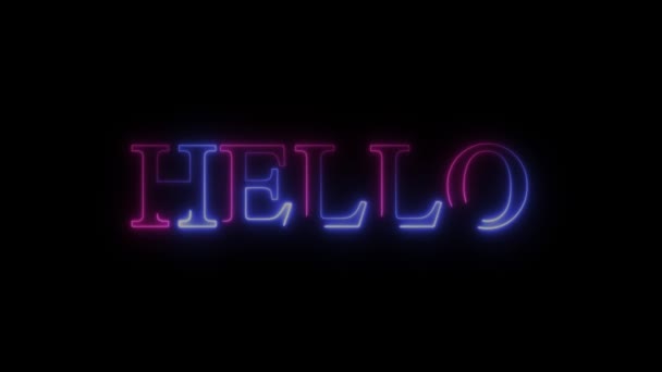 Hello animation revealer mozgás poszter, banner szöveg. Elérhető 4k Fullhd és Hd videofelvételeken. — Stock videók