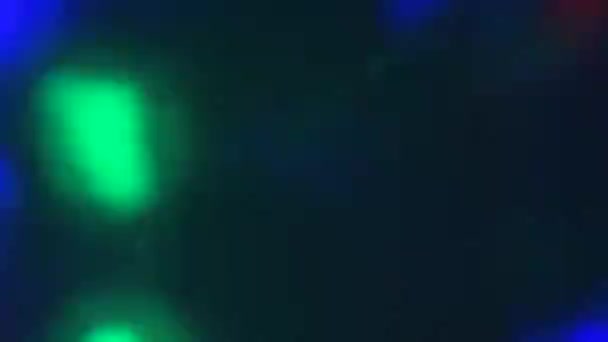 Colorido fondo disco iridiscente. Spinning luces multicolores . — Vídeo de stock