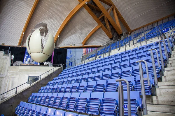 Yellow seats in sport centrum.