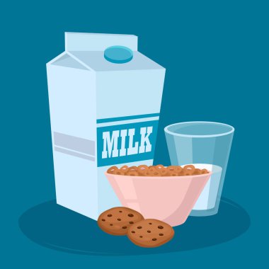 Sağlıklı kahvaltı illüstrasyon 