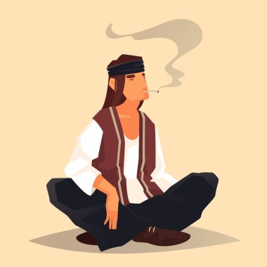 Uzun saçlı hippi adam 