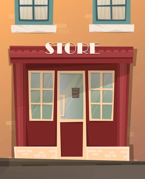 Милий маленький мультиплікаційний магазин — стоковий вектор