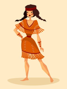 Ulusal kıyafetleri içinde Hintli kız