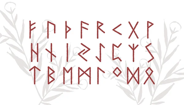 Vector Illustratie Van Scandinavische Runen Noordelijke Traditie — Stockvector