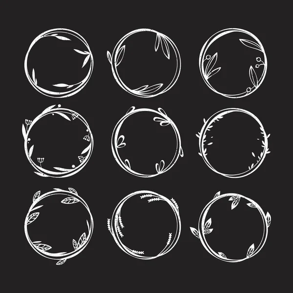Χαριτωμένο Διάνυσμα Ρουστίκ Εικόνα Ασπρόμαυρο Στεφάνι Υφή Grunge — Διανυσματικό Αρχείο