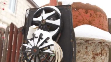 Eski Beton mikseri. Dolu hd video