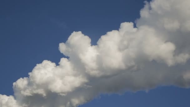 Fumée blanche dans le ciel bleu — Video