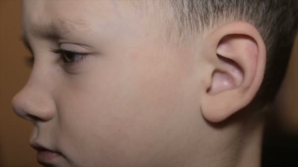 Μωρό αυτί, πλαϊνή όψη. — Αρχείο Βίντεο