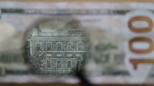 Checking a bank note — Stock Video