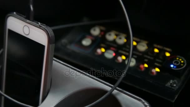 Panel de control en el coche — Vídeo de stock