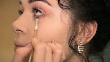 Yakın göz makeup.full hd video çekim