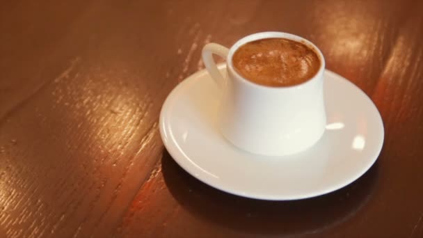 Espresso Coffee Highest Quality Italian Made Using Professional Coffee Machine — Stock Video