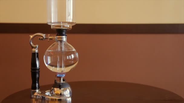 Alternative Coffee Making Methods Brewed Coffee Glass Flask — Stock Video