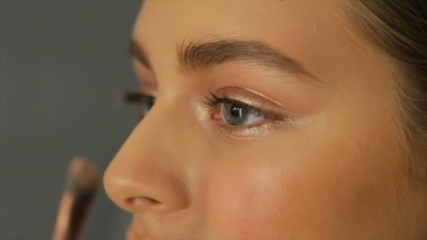 Close Van Oog Makeup Full Video — Stockvideo