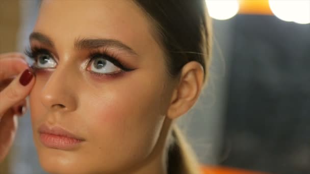 Detail Očí Makeup Full Videa — Stock video