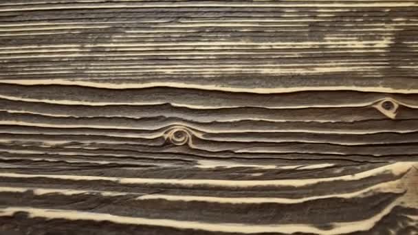 Une séquence coulissante d'une belle texture de surface en bois. Peut être utilisé pour le fond . — Video