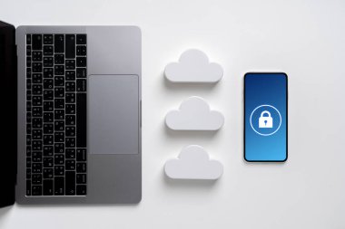 Küresel iş konsepti için bulut teknolojisi simgesi