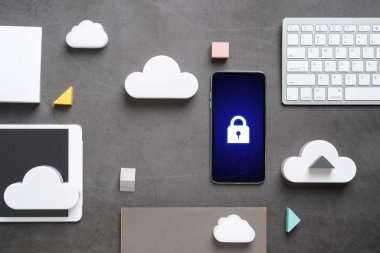 Küresel iş konsepti için bulut teknolojisi simgesi