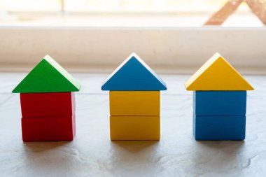 Küresel iş konsepti için Bulmaca Evi bulmacası