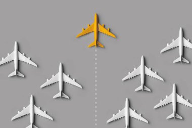 Renkli uçaktan yaratıcılığa sahip liderlik kavramı