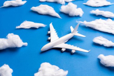 Online bilet ve turizm konsepti için uçak modeli