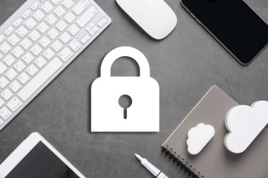 Küresel iş konsepti için bulut teknolojisi simgesi