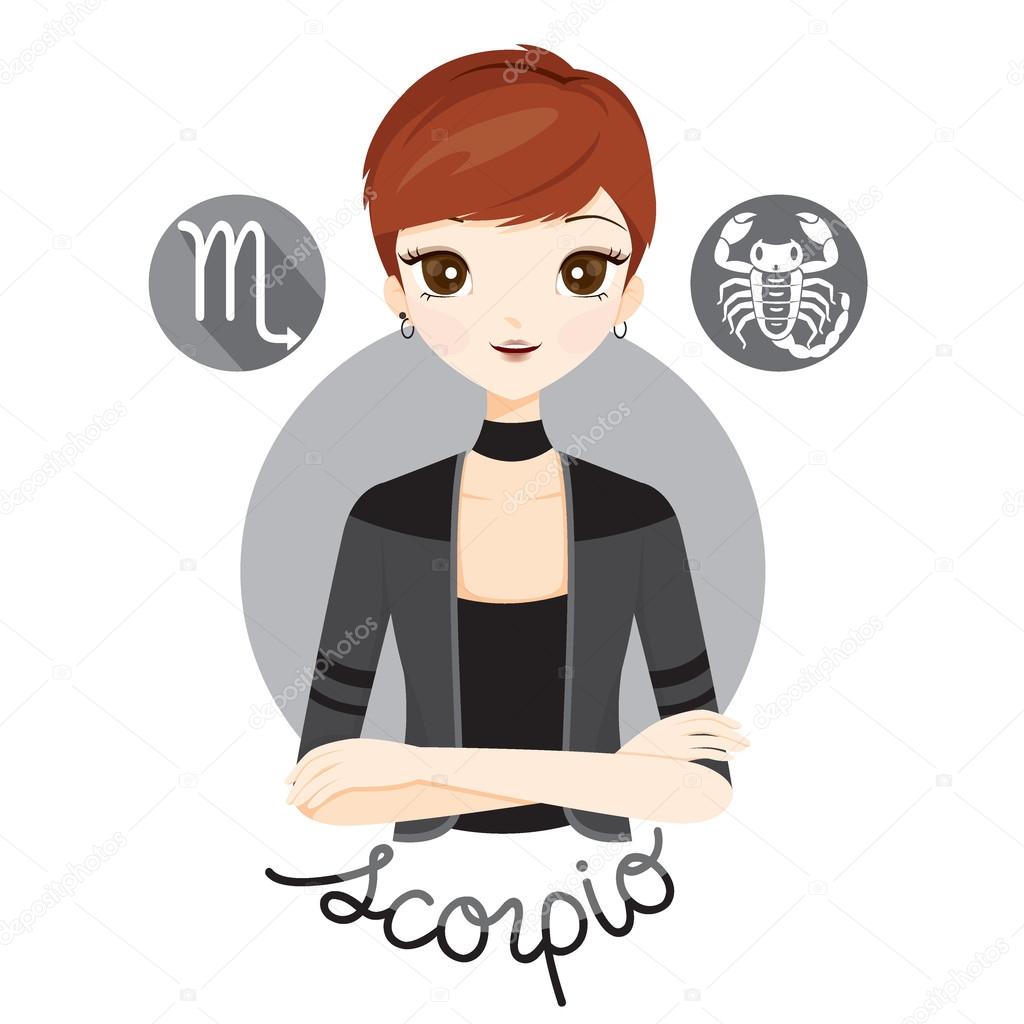 Woman With Scorpio Zodiac Sign 