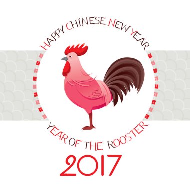 Horoz daire çerçeve üzerinde