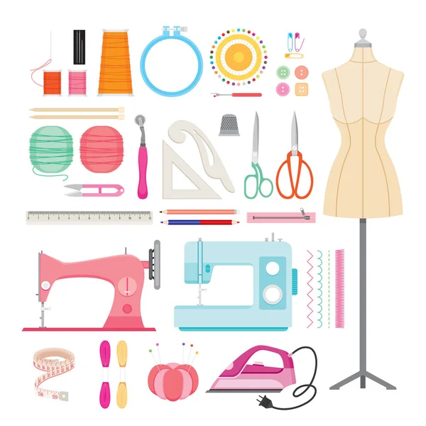 Kit de couture Icônes Set — Image vectorielle