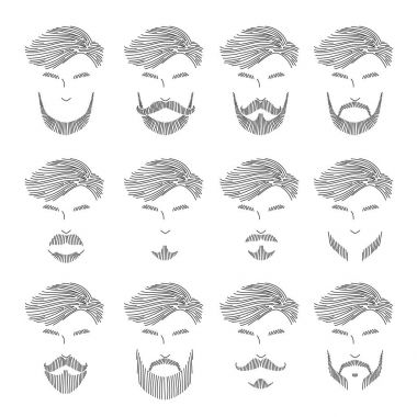 Erkekler kümesi, farklı bir stil, anahat sakal