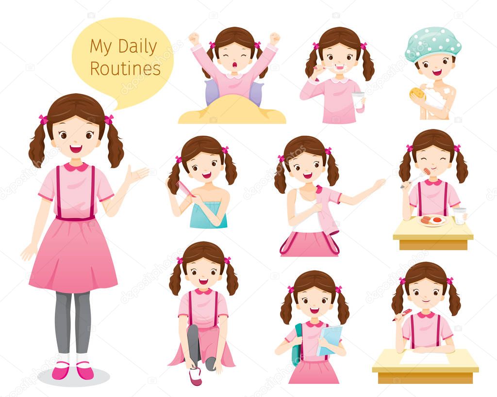 The Daily Routines Of Girl