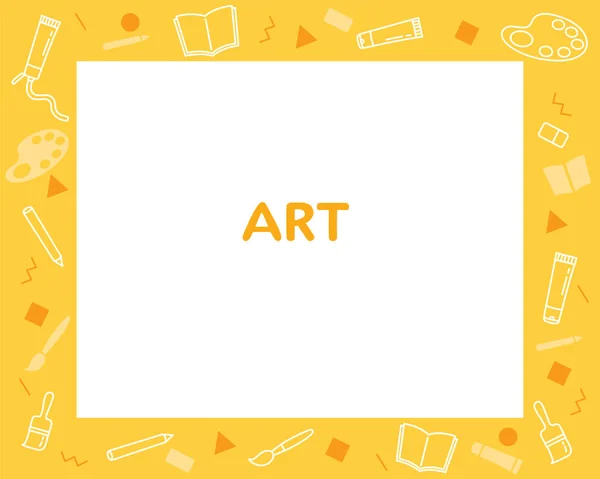 Art Subject Frame Design Art Supplies Frame Pedagogiska Medier Undervisning — Stock vektor