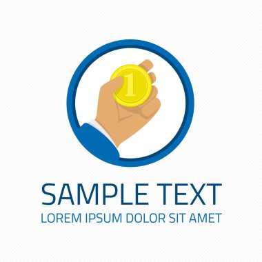 Elinde logo şablon sikke.