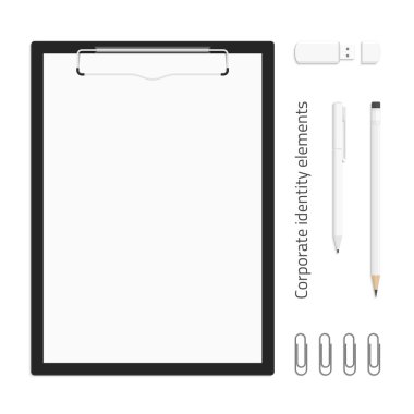 Kurumsal kimlik gerçekçi pano.