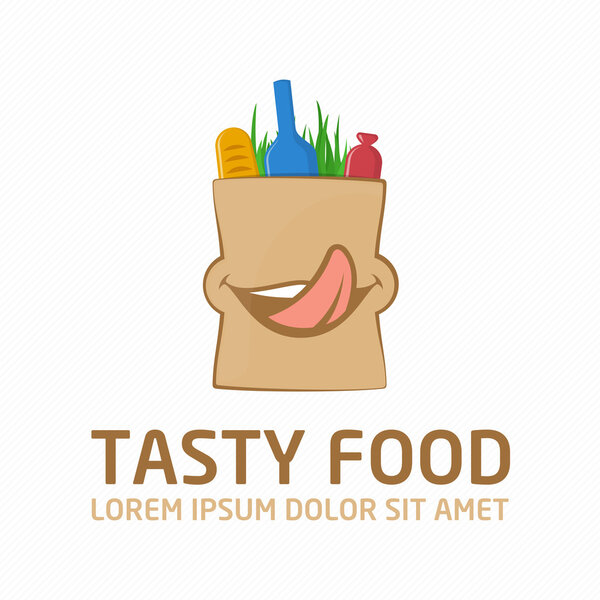 Tasty food logo template.