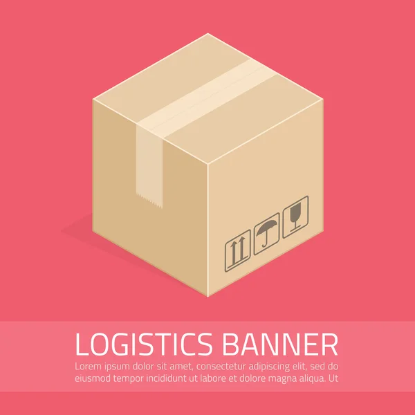 Vektor Logistik Banner. — Stockvektor