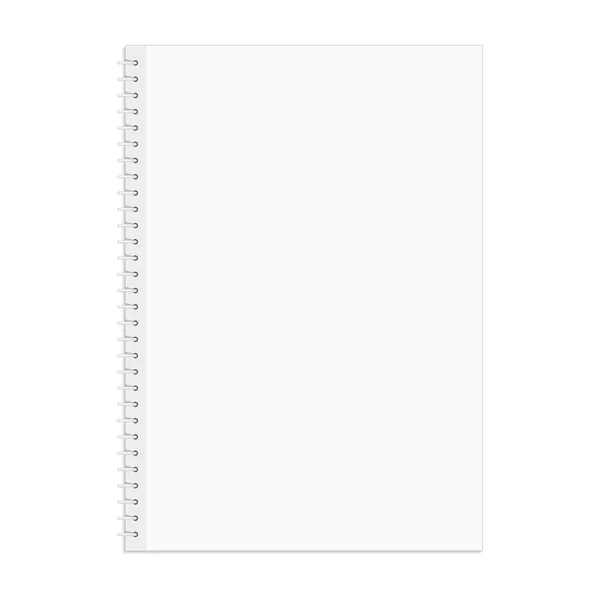 Carnet blanc page blanche . — Image vectorielle