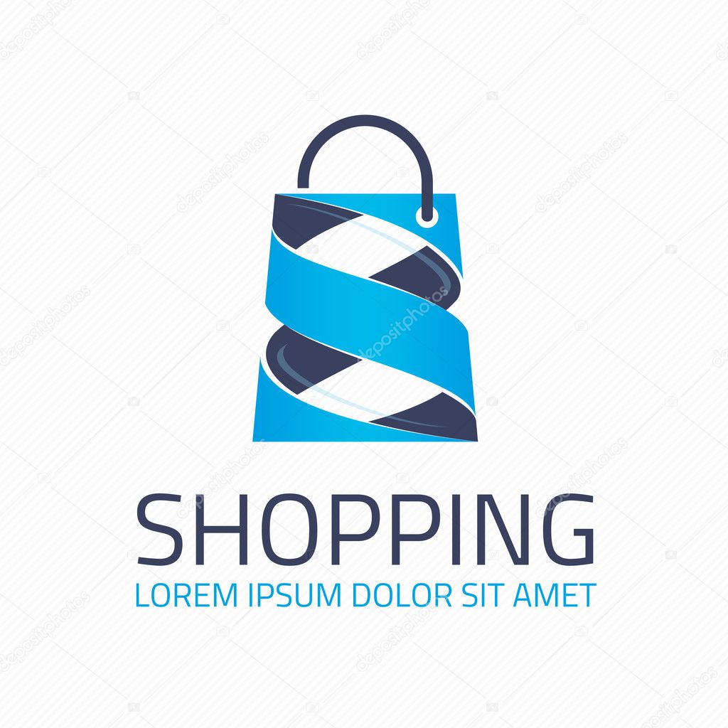 Logo for the shopping center. Shop logotype Template.