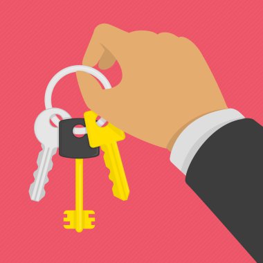 Anahtarlar elinde anahtarlık.