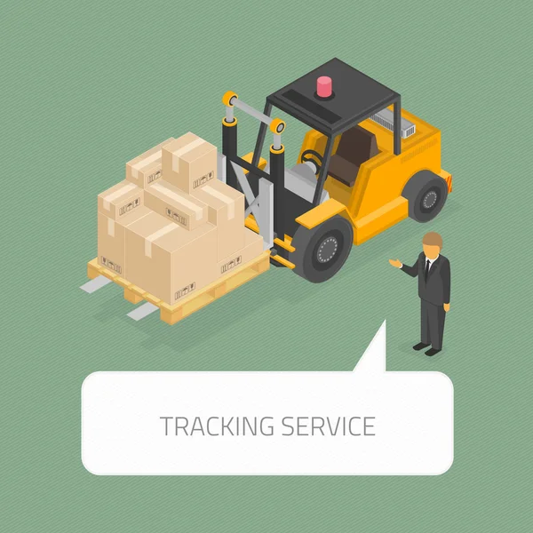 Tracking service concept. — Stock Vector