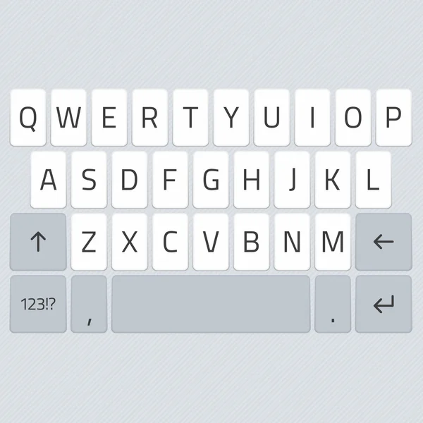 Klawiatura wektorowa smartfona. — Wektor stockowy