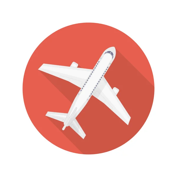 Airplane vector icon red. — ストックベクタ