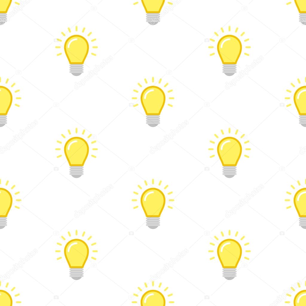 Light bulb seamless pattern.