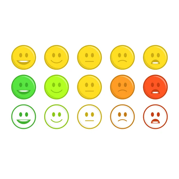 Concepto de emoticono de retroalimentación. — Vector de stock