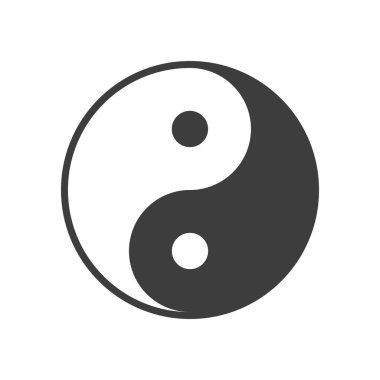 Yin yang sembol vektörü.