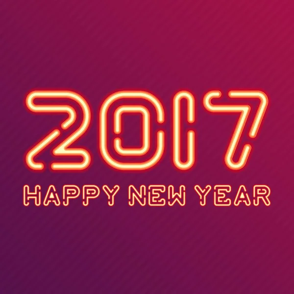 New year design neon figures. — Stock Vector