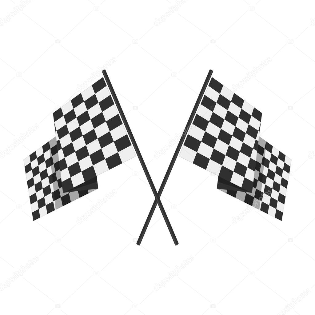 Racing flag avto symbol.