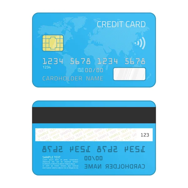 Cartão de crédito Vector. — Vetor de Stock