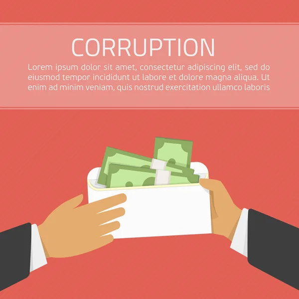 Ilustração do vetor de corrupção. — Vetor de Stock