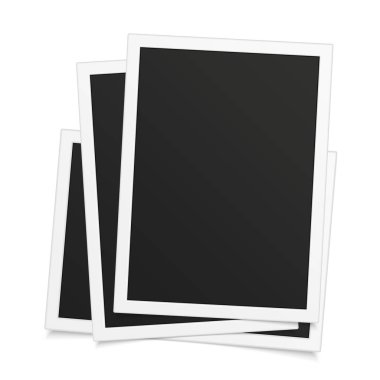Beyaz üzerine Eski Fotoğraf Çerçevesi.